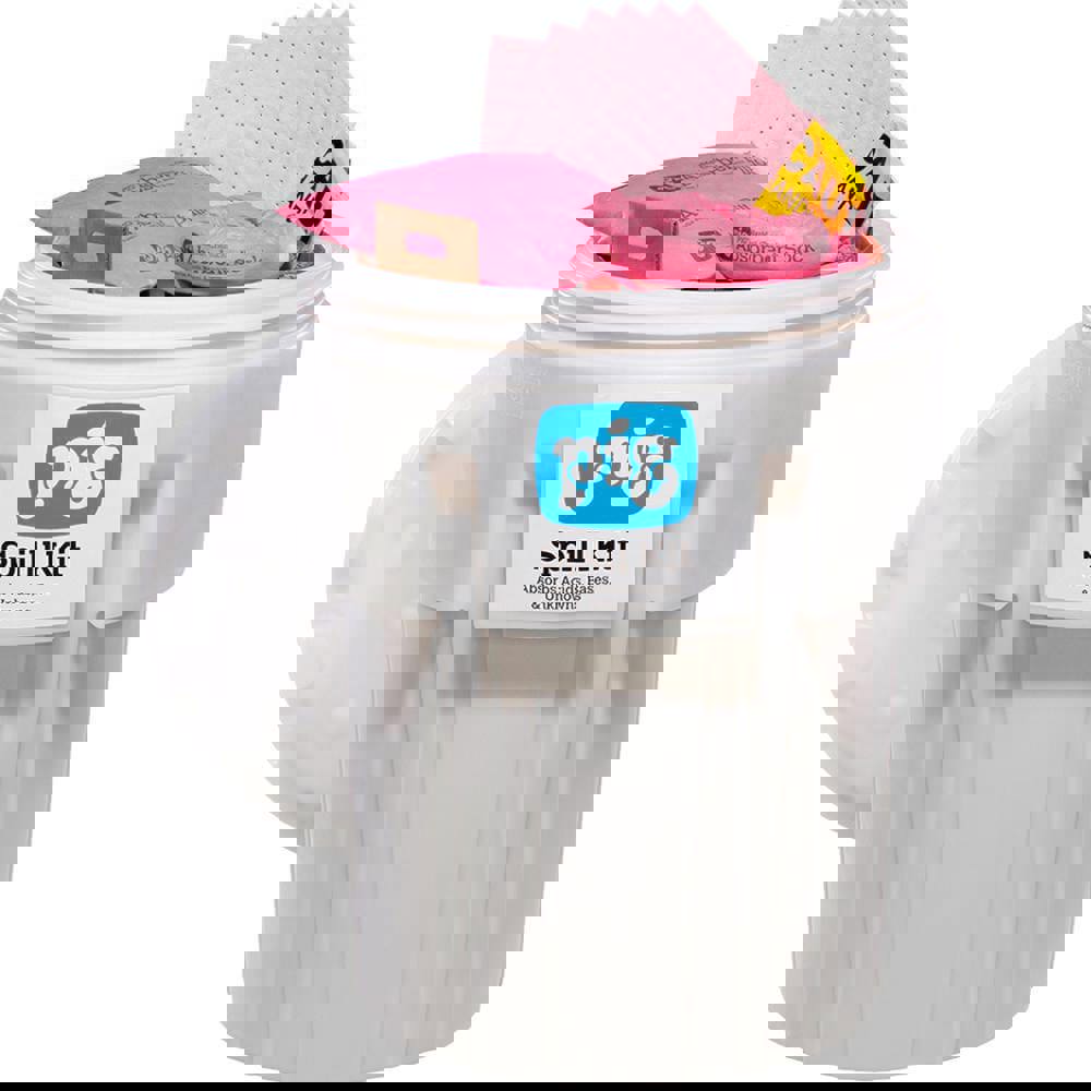 Spill Kits; Kit Type: Chemical & Hazardous Material Spill Kit; Container Type: Overpack; Absorption Capacity: 63 gal; Color: White; Portable: No; Capacity per Kit (Gal.): 63 gal